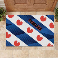 Netherlands Friesland Province Rubber Doormat Flag Style