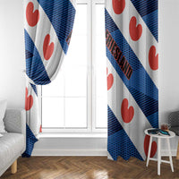 Netherlands Friesland Province Window Curtain Flag Style