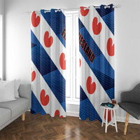 Netherlands Friesland Province Window Curtain Flag Style