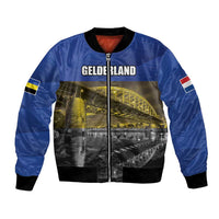 Netherlands Gelderland Province Bomber Jacket Flag Style
