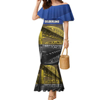 Netherlands Gelderland Province Family Matching Mermaid Dress and Hawaiian Shirt Flag Style