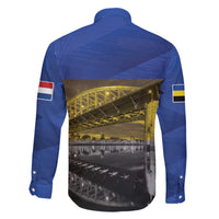 Netherlands Gelderland Province Family Matching Off The Shoulder Long Sleeve Dress and Hawaiian Shirt Flag Style