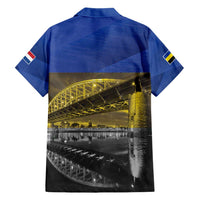 Netherlands Gelderland Province Family Matching Short Sleeve Bodycon Dress and Hawaiian Shirt Flag Style