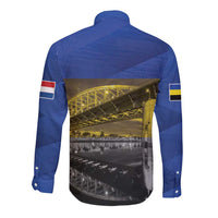 Netherlands Gelderland Province Long Sleeve Button Shirt Flag Style