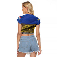 Netherlands Gelderland Province Raglan Cropped T Shirt Flag Style