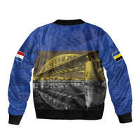 Netherlands Gelderland Province Sleeve Zip Bomber Jacket Flag Style