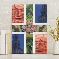 Netherlands Groningen Province Canvas Wall Art Flag Style