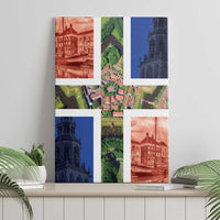 Netherlands Groningen Province Canvas Wall Art Flag Style