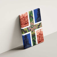 Netherlands Groningen Province Canvas Wall Art Flag Style