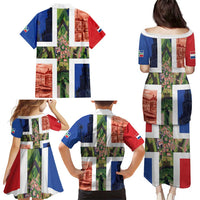 Netherlands Groningen Province Family Matching Puletasi and Hawaiian Shirt Flag Style