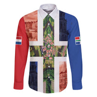 Netherlands Groningen Province Family Matching Puletasi and Hawaiian Shirt Flag Style