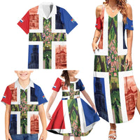 Netherlands Groningen Province Family Matching Summer Maxi Dress and Hawaiian Shirt Flag Style