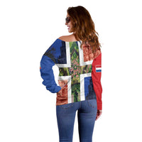 Netherlands Groningen Province Off Shoulder Sweater Flag Style