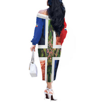 Netherlands Groningen Province Off The Shoulder Long Sleeve Dress Flag Style
