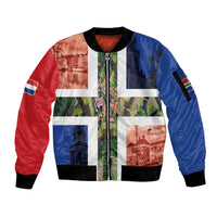 Netherlands Groningen Province Sleeve Zip Bomber Jacket Flag Style