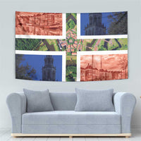 Netherlands Groningen Province Tapestry Flag Style