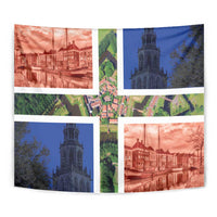 Netherlands Groningen Province Tapestry Flag Style