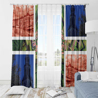 Netherlands Groningen Province Window Curtain Flag Style