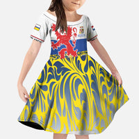 Netherlands Limburg Province Family Matching Puletasi and Hawaiian Shirt Flag Style