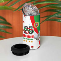 Portugal Carnation Revolution 4 in 1 Can Cooler Tumbler Dia Da Liberdade 25 De April