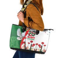 Portugal Carnation Revolution Leather Tote Bag Dia Da Liberdade 25 De April