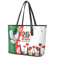 Portugal Carnation Revolution Leather Tote Bag Dia Da Liberdade 25 De April