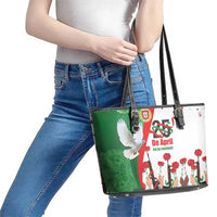 Portugal Carnation Revolution Leather Tote Bag Dia Da Liberdade 25 De April