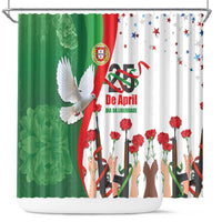 Portugal Carnation Revolution Shower Curtain Dia Da Liberdade 25 De April