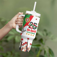 Portugal Carnation Revolution Tumbler With Handle Dia Da Liberdade 25 De April