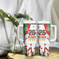 Portugal Carnation Revolution Tumbler With Handle Dia Da Liberdade 25 De April