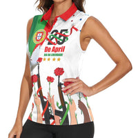 Portugal Carnation Revolution Women Sleeveless Polo Shirt Dia Da Liberdade 25 De April