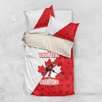 Custom Canada Ice Hockey Champions Forever Bedding Set Sporty Style