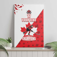 Custom Canada Ice Hockey Champions Forever Canvas Wall Art Sporty Style