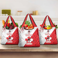 Custom Canada Ice Hockey Champions Forever Grocery Bag Sporty Style