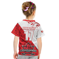 Custom Canada Ice Hockey Champions Forever Kid T Shirt Sporty Style