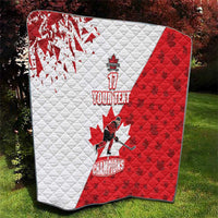 Custom Canada Ice Hockey Champions Forever Quilt Sporty Style