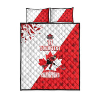 Custom Canada Ice Hockey Champions Forever Quilt Bed Set Sporty Style