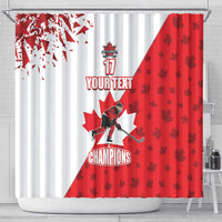 Custom Canada Ice Hockey Champions Forever Shower Curtain Sporty Style