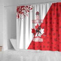 Custom Canada Ice Hockey Champions Forever Shower Curtain Sporty Style