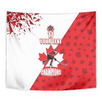 Custom Canada Ice Hockey Champions Forever Tapestry Sporty Style