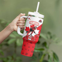 Custom Canada Ice Hockey Champions Forever Tumbler With Handle Sporty Style