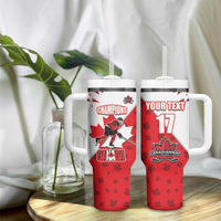 Custom Canada Ice Hockey Champions Forever Tumbler With Handle Sporty Style