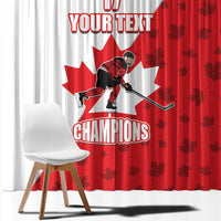 Custom Canada Ice Hockey Champions Forever Window Curtain Sporty Style