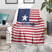 Liberia Flag Style Blanket The Love of Liberty Brought Us Here