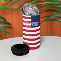 Liberia Flag Style 4 in 1 Can Cooler Tumbler The Love of Liberty Brought Us Here