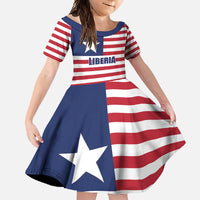 Liberia Flag Style Family Matching Off Shoulder Maxi Dress and Hawaiian Shirt The Love of Liberty Brought Us Here