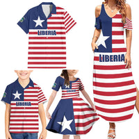 Liberia Flag Style Family Matching Summer Maxi Dress and Hawaiian Shirt The Love of Liberty Brought Us Here