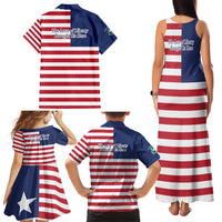 Liberia Flag Style Family Matching Tank Maxi Dress and Hawaiian Shirt The Love of Liberty Brought Us Here