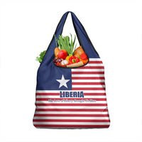 Liberia Flag Style Grocery Bag The Love of Liberty Brought Us Here