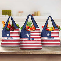 Liberia Flag Style Grocery Bag The Love of Liberty Brought Us Here